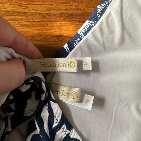 Helen Jon Palm Tortoise Beach Pattern Swimsuit Medium Perfect Condition Bikini - Picture 7 of 7